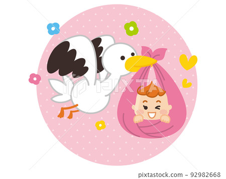 鸛抱著嬰兒 92982668