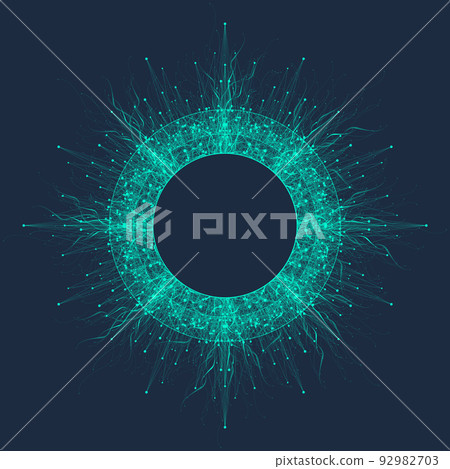 Artificial intelligence logo. Machine Learning concept. Digital Brain. Neural Networks and Learning Processing Big Data. Data flow background. Vector illustration Artificial intelligence logo. Machine Learning concept. Digital Brain. Neural Networks and Learning Processing Big Data. Data flow background. Vector illustration 92982703