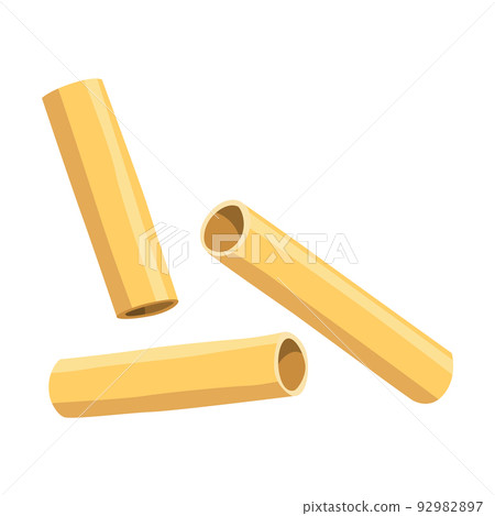 Pasta cannelloni. Restaurant delicious menu icon. Raw macaroni. Italian cuisine, wheat flour product. Vector cartoon pasta Pasta cannelloni. Restaurant delicious menu icon. Raw macaroni. Italian cuisine, wheat flour product. Vector cartoon pasta 92982897