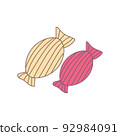 hand drawn candy lollipop party vector elements illustration 92984091