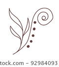 Nature line art Vector elements illustration 92984093