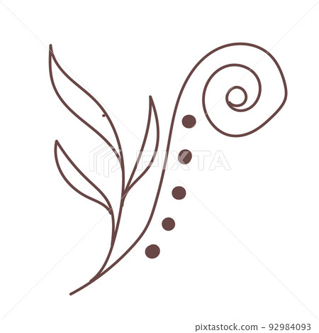 Nature line art Vector elements illustration Nature line art Vector elements illustration 92984093