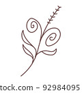 Nature line art Vector elements illustration 92984095
