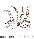 Nature line art Vector elements illustration 92984097