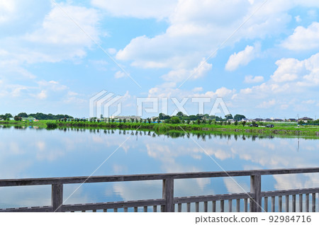 埼玉縣白岡市芝山沼澤的風景 埼玉縣白岡市芝山沼澤的風景 92984716