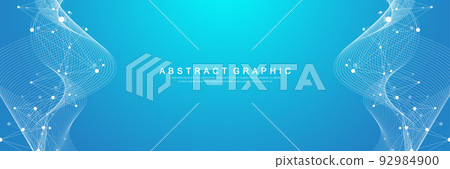 Global communication network concept. Social network communication in the global business. Big data visualization. Internet technology. Vector illustration. Global communication network concept. Social network communication in the global business. Big data visualization. Internet technology. Vector illustration. 92984900