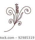Nature line art Vector elements illustration 92985319