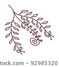 Nature line art Vector elements illustration 92985320