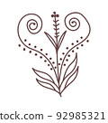 Nature line art Vector elements illustration 92985321