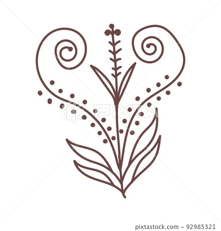 Nature line art Vector elements illustration Nature line art Vector elements illustration 92985321