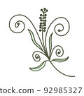 Nature line art Vector elements illustration 92985327