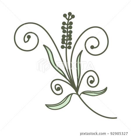 Nature line art Vector elements illustration 92985327