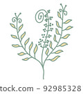 Nature line art Vector elements illustration 92985328