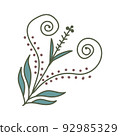 Nature line art Vector elements illustration 92985329