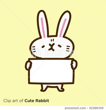 Rabbit Character Illustration Series "Rabbit Protesting" Rabbit Character Illustration Series "Rabbit Protesting" 92986509