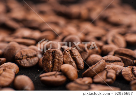 Coffee on wooden table.Natural coffee beans Coffee on wooden table.Natural coffee beans 92986697