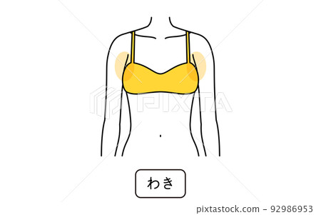 Illustration of women's hair removal Separated by parts, armpits Illustration of women's hair removal Separated by parts, armpits 92986953