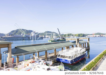 Scenery of Onomichi, Onomichi Channel and pier 92987648