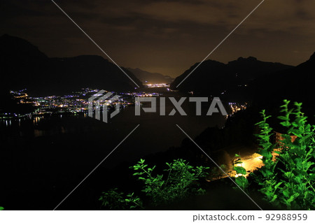 Como lake by night Como lake by night 92988959