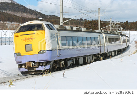 Tsugaru Kaikyo Line Kamaya-Izumisawa JR East 485 Series 3000 Series A (Aomori) Shiratori Tsugaru Kaikyo Line Kamaya-Izumisawa JR East 485 Series 3000 Series A (Aomori) Shiratori 92989361