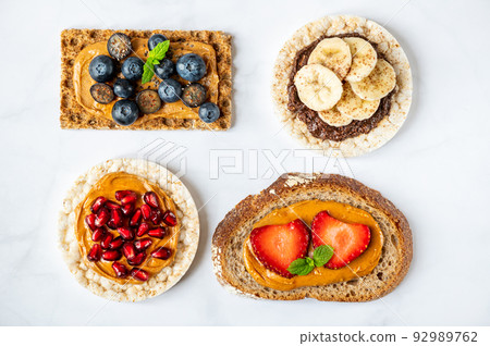 Healthy open sandwiches 92989762