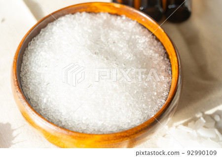 Epsom salts, aromas and dried herbs used in bath salts 92990109