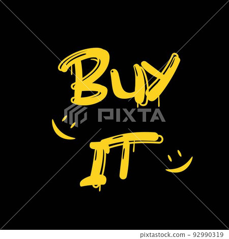Online payment text graffiti 2yk. Buy online concept yellow color on black background. 92990319