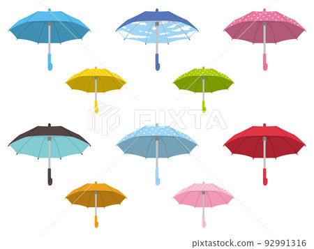 多彩雨傘顏色變化 92991316