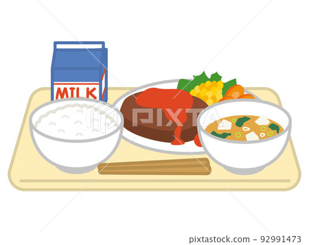 學校午餐的例證 92991473