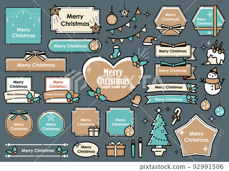 簡單可愛的聖誕框架套裝 92991506