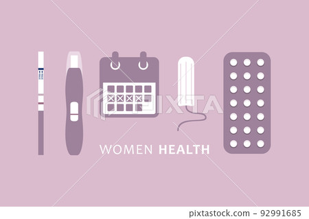 women health contraception and hygiene info graphic 92991685