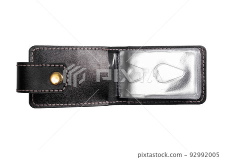 Open luxury craft business card holder case made of leather. Open luxury craft business card holder case made of leather. 92992005