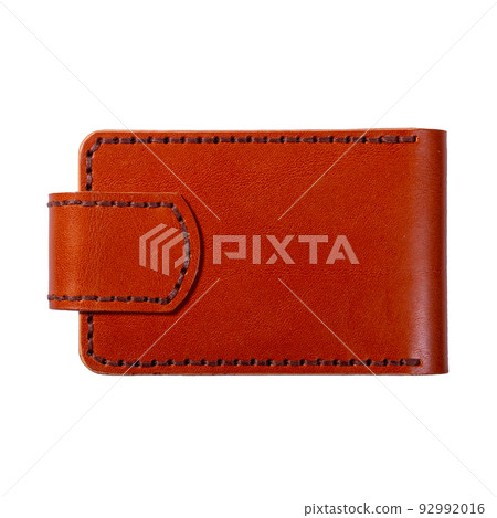 Luxury craft business card holder case made of leather. 92992016