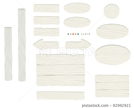 Simple wooden signboard / assembly material set (white birch material style) 92992921