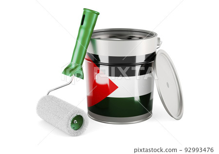 Palestinian Flag, Palestine National Colors Background <<3D Rendering>>  Stock Illustration