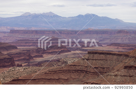 Scenic American Landscape and Red Rock Mountains in Desert Canyon. Scenic American Landscape and Red Rock Mountains in Desert Canyon. 92993850