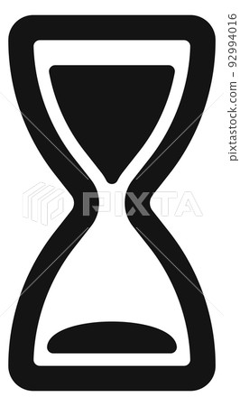 Hourglass black icon. Deadline symbol. Time sign Hourglass black icon. Deadline symbol. Time sign 92994016