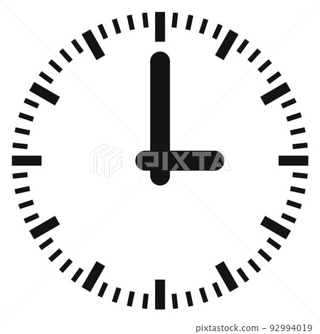 Round time scale icon. Clock black symbol Round time scale icon. Clock black symbol 92994019