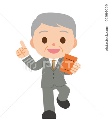 man with pension book 92994099