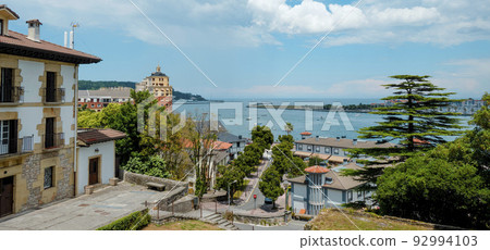 Hondarribia, Spain, and Bay of Txingudi, panoramic Hondarribia, Spain, and Bay of Txingudi, panoramic 92994103