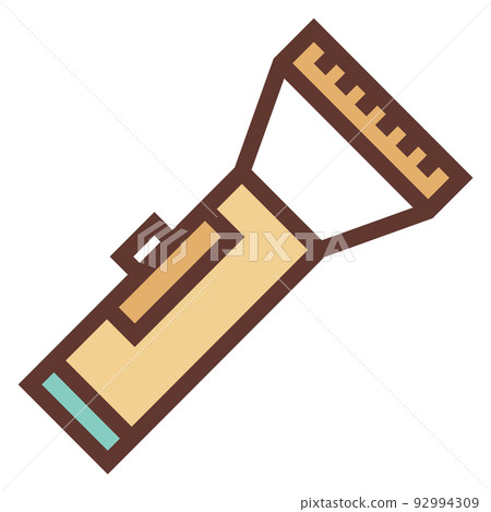 Flashlight icon. Light source color line symbol Flashlight icon. Light source color line symbol 92994309