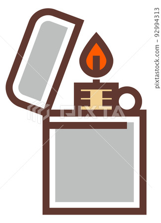 Lighter icon. Burning gas with fire flame Lighter icon. Burning gas with fire flame 92994313