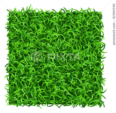 Grass patch top view. Realistic lawn tile Grass patch top view. Realistic lawn tile 92994340