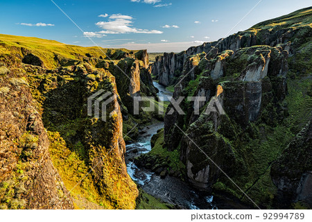 Fjadrargljufur canyon in South of Iceland Fjadrargljufur canyon in South of Iceland 92994789