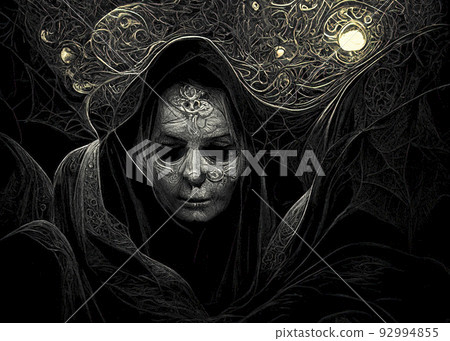 Halloween Vintage Background. Occult, Esoteric, Divination and Wicca Concept Halloween Vintage Background. Occult, Esoteric, Divination and Wicca Concept 92994855