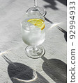 Ice lemonade. Food photography in a hard daylight. 92994933