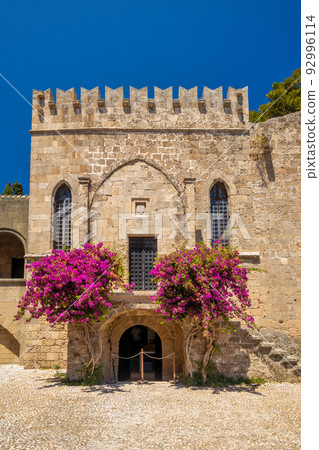 Square of the Hebrew Martyrs in historic centre of Rhodes town. 92996114