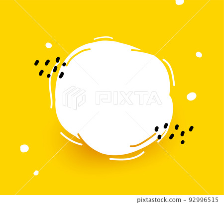 Summer Yellow background with place for text. Doodle white bubble. Summer Yellow background with place for text. Doodle white bubble. 92996515