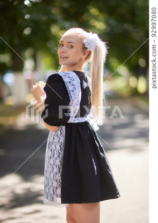 Vertical full length body size view of her she nice attractive lovely pretty lovable feminine flirty red-haired girl posing. Vertical full length body size view of her she nice attractive lovely pretty lovable feminine flirty red-haired girl posing. 92997080