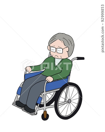 Wheelchair old man 92999853